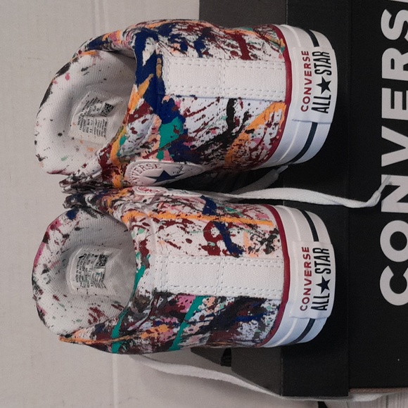๐ BY REQUEST ๐ Custom Painted Multicolor Graffiti Converse High Tops - Picture 14 of 16